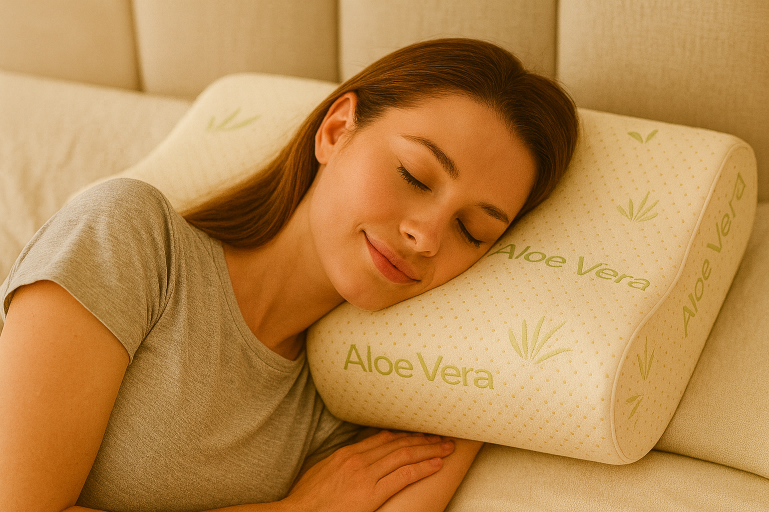 Cuscino Cervicale per dormire in Memory Foam Ortopedico Doppia Onda ideale per supporto al collo Ergonomico Traspirante e Anallergico con Federa Aloe Vera Antiacaro Lavabile Made in Italy