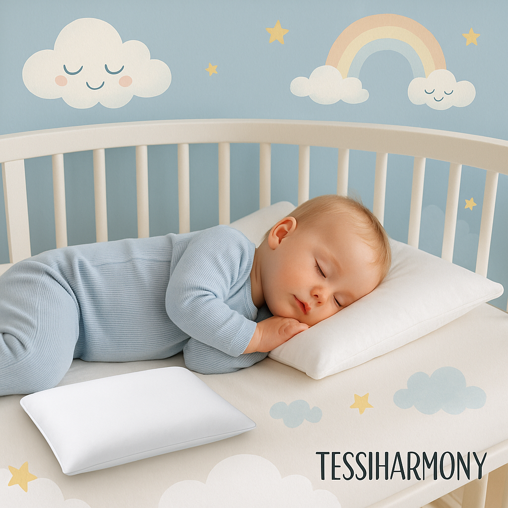 Cuscino Lettino Bambino 60x40 cm 100% Cotone Guanciale Letto Culla Antiacaro Anallergico Traspirante Morbido 1 2 3 4 Anni Alto 4 cm Made in Italy