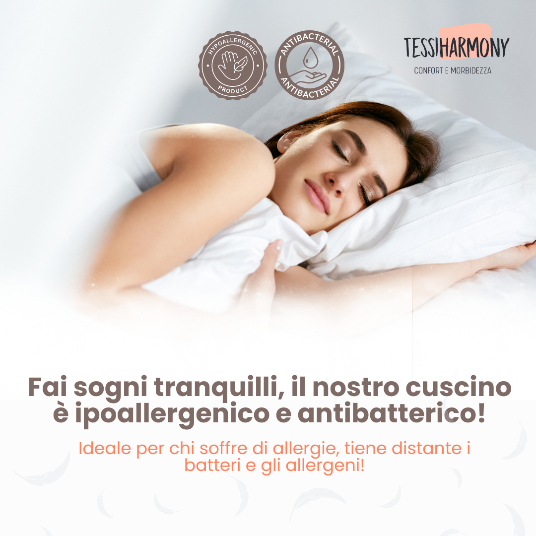 Coppia Cuscini Letto Matrimoniale 50x80 per Dormire Guanciali Rettangolari Morbidi e Comodi Anallergici Antiacaro Traspiranti Imbottitura Standard di Qualità Artigianale Made in Italy